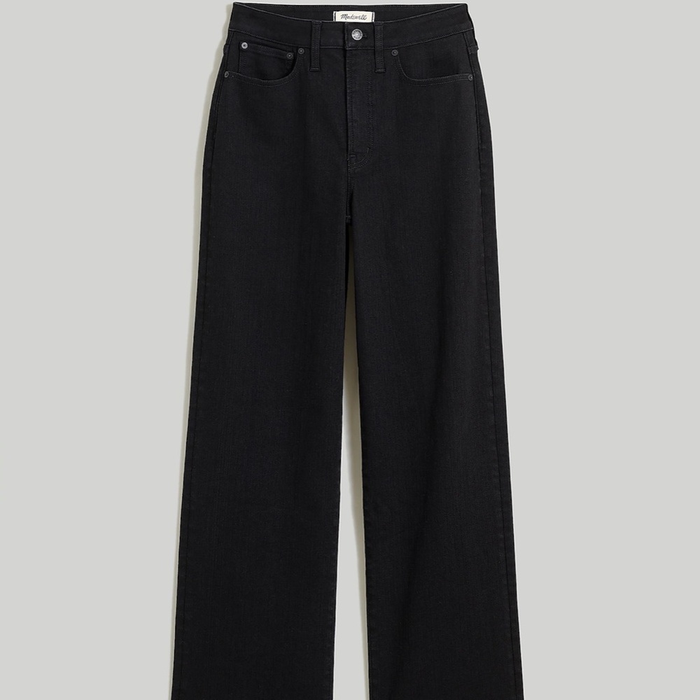 Madewell The Curvy Perfevt Vintage Wide Leg Jean Black 26
